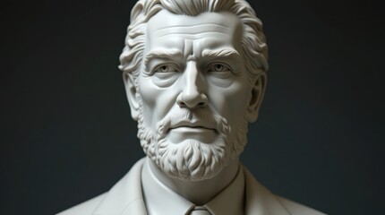 Confident Business Leader Marble Bust