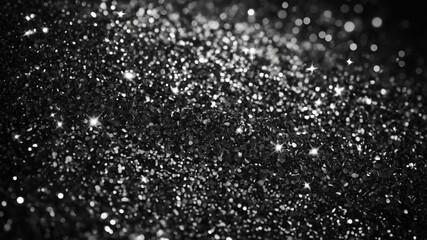 Obraz premium Glittery abstract black and white christmas background