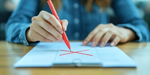 Person Marking Error With Red Marker