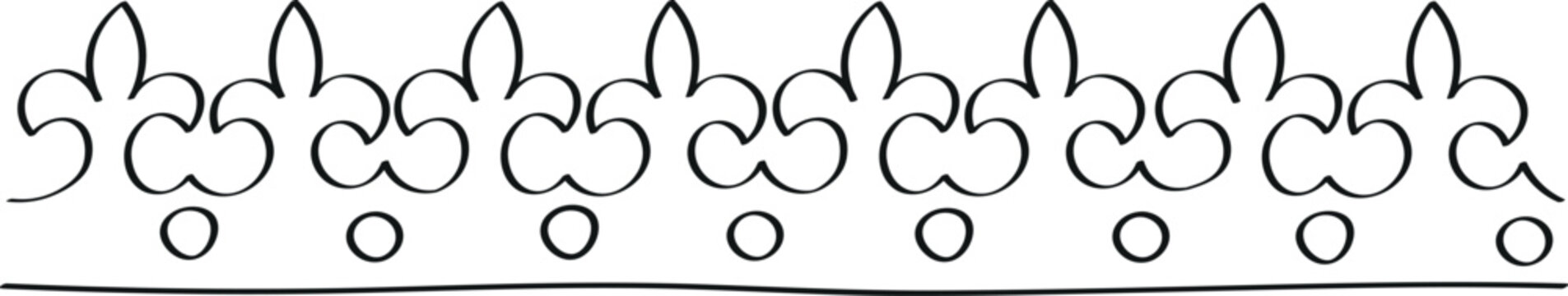 galette des rois couronne doodle drawing