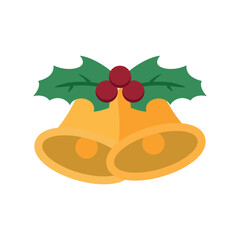 Christmas bell icon features clean lines and elegance, enhancing any digital concept