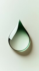 Green Gradient Drop on Light Background