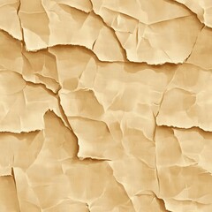 Beige Wrinkled Ripped Paper Seamless Pattern Texture