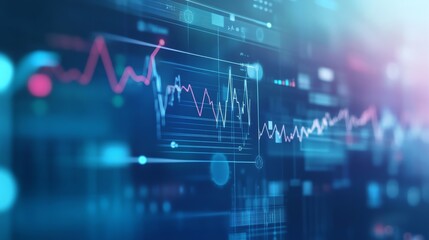 An abstract representation of healthcare data analytics with interconnected graphs and charts, macro shot, Futuristic style