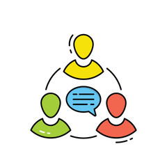 Group discussion vector icon