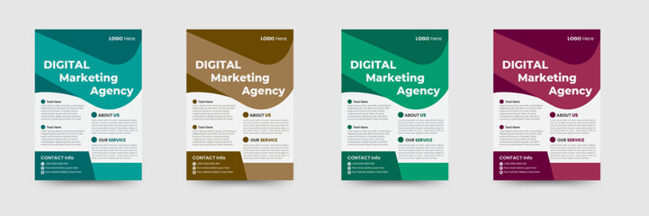 Corporate & Colorful business flyer template design