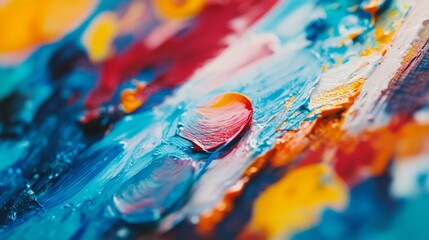 Fototapeta premium An abstract representation of mental health therapy through colorful art therapy sessions, macro shot, Artistic style