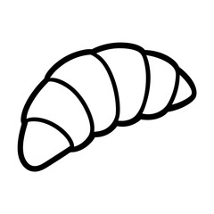 Croissant line icon vector 