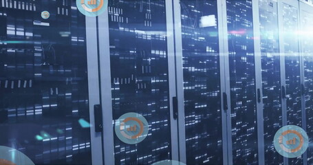 Image of data processing over computer servers