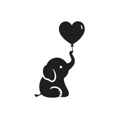 Elephant vector icon symbol design illustration