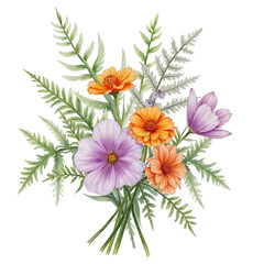 Obraz premium Beautiful bouquets and flowers with transparent and high-quality background
