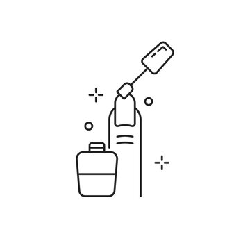 nail polish application line art clip art preview