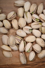 close up of a bunch of pistachios