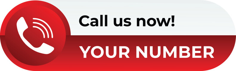 Call Us Now Internet Button Template for Website Header