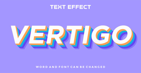 Obraz premium Vertigo editable text effect 