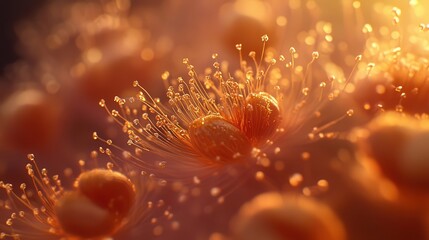 picture of flower stamens, with the intricate details of the filaments and pollen captured in sharp focus.