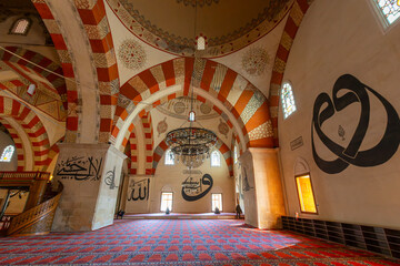 Obraz premium 15th century Old Mosque (Eski Camii), beautiful early Ottoman architecture, Edirne, Turkey