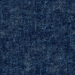 Detailed Denim Fabric Texture with Rich Indigo Blue Tone and Intricate Weave Pattern