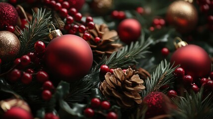 Christmas Greeting Cards with Festive Decorations