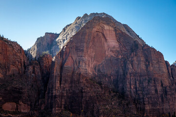 Cliffs rise above Zion's stunning trails