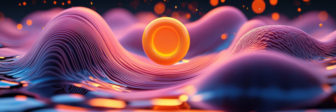 a 3d image of a wave of light