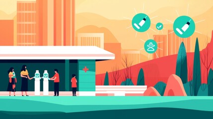 Families Enjoying a Day at the Park with Amenities