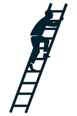 people are climbing the stairs