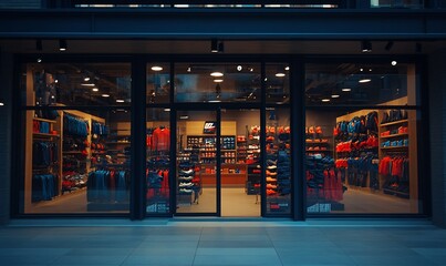Retail store showcasing clothing and accessories in vibrant colors.