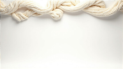 Fototapeta premium white rope on a brown background
