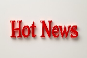 A words "Hot News" Burning "Hot News" text in vibrant flames, representing urgency and trending headlines.
