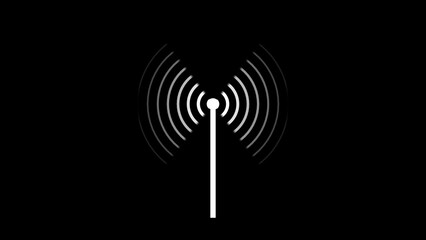 Digital radio waves concept illustration. Epicenter, target, radar, sonar icon concept. Radial signal or vibration elements.