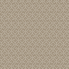 Japandi Linear Seamless Pattern with Geometric Interlocking Lines and Beige Background Perfect for Wallpaper Textile Fabric and Digital Use Vector Design