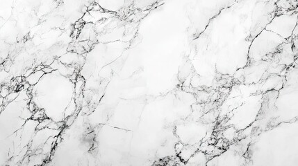 Obraz premium Elegant white marble texture with intricate gray veining.