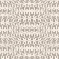 Japandi Seamless Pattern with Modern Honeycomb Geometric Design in Beige and White Colors Perfect for Wallpaper Textile Fabric and Digital Use Vector Design