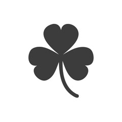 Silhouette black lucky clover leaf,  Three Leaf Clover SVG, Lucky SVG, Lucky Clover SVG, Clover Cut File, Clover Silhouette