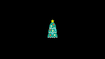 Christmas Icon Tree. This Mogrt template.