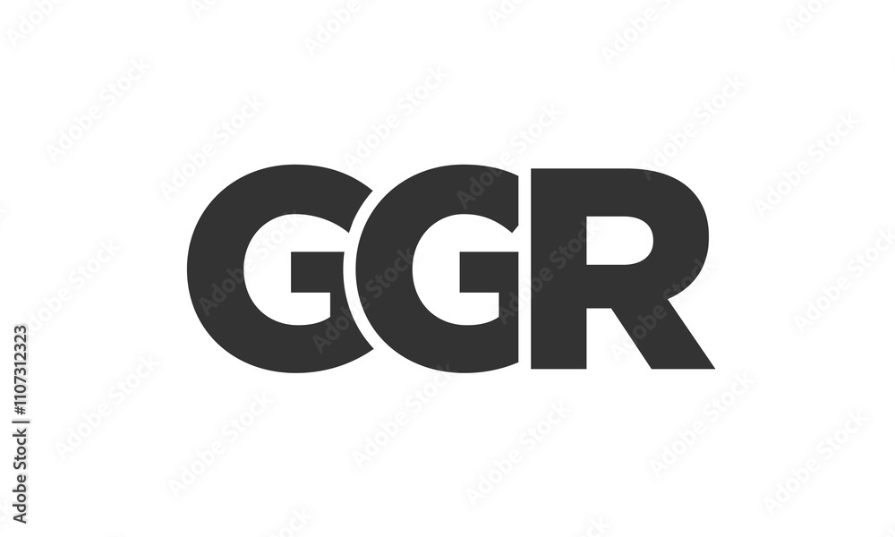 Fototapete ggr logo design template with strong and modern bold text. initial based vector logotype featuring s
