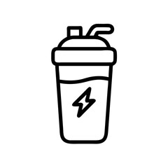 protein shake icon, protein shake vector icon, protein shake simple vector illustration, protein shake flat illustration.
