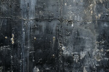Fototapeta premium Photo of Peeled black paint on painted plaster wall. Background texture for backdrops or mapping