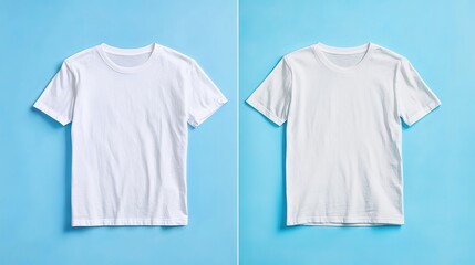 Comparison of White T-shirt Before and After Treatment

This side-by-side image shows a white t-shirt before and after treatment with laundry detergent or bleach