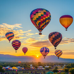 Obraz premium hot air balloon in the sky