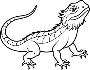 A drawing of a dragon with a tail that says quot a lizard quot