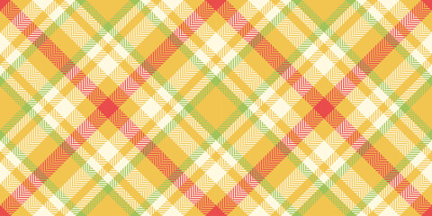 Shape tartan textile seamless, pretty vector fabric plaid. No people pattern texture check background in amber and cornsilk colors.