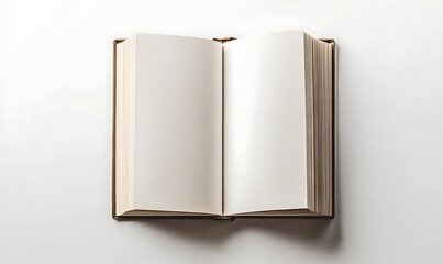 Open Book Blank Pages Displaying White Space