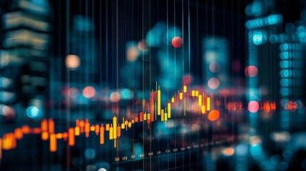 Obraz premium Application of smartphone with business graph and analytics data. Adaptive UI, UX, KIT. Futuristic phone controls stock market forex trading graph. Network financial investment economic trends. 