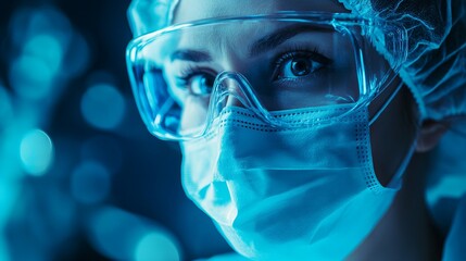 photo of a doctor with blue background 