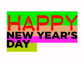 HappyI with plastic style text effect on white background