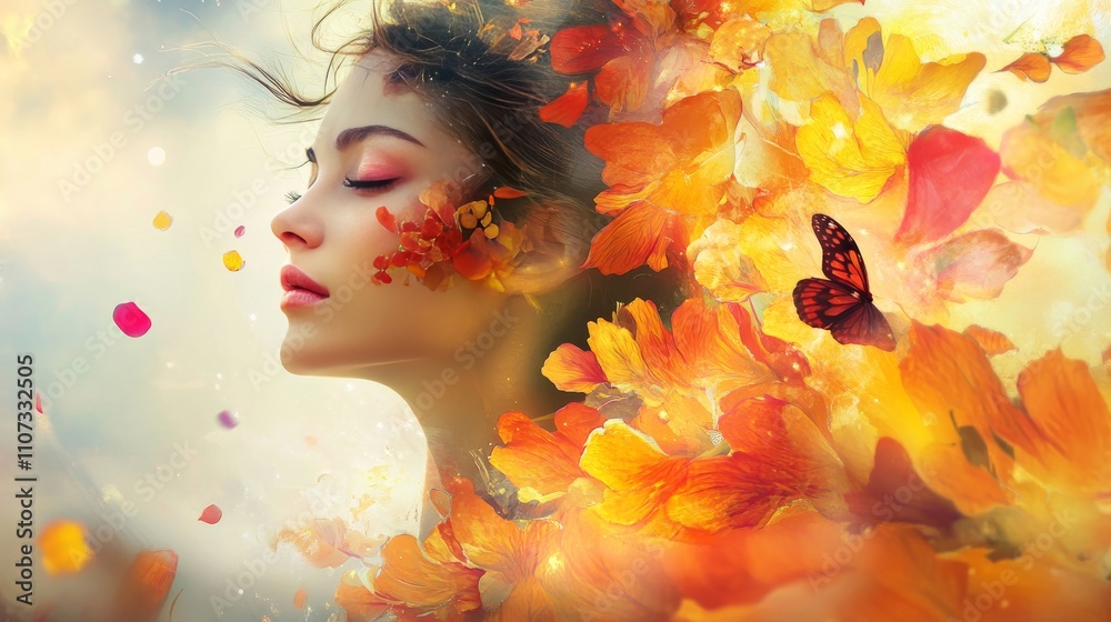 Wall mural set of flat design web page templates of graphic design, website design and development, social medi
