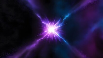 Fototapeta premium Dark purple blue black abstract grainy background, glowing vibrant color gradient shape, noise texture poster header banner cover design