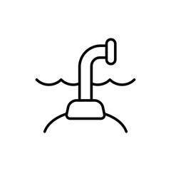 Periscope outline icons, minimalist vector illustration ,simple transparent graphic element .Isolated on white background